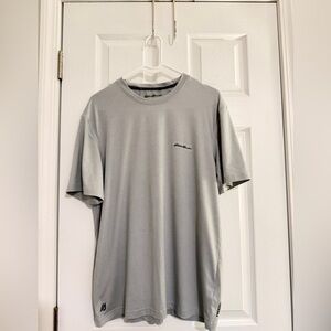 Eddie Bauer Light Gray Men's Tee Medium